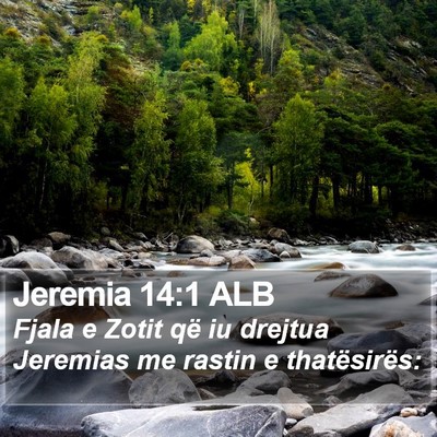 Jeremia 14:1 ALB Bible Verse Image