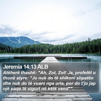 Jeremia 14:13 ALB Bible Verse Image