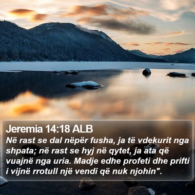 Jeremia 14:18 ALB Bible Verse Image