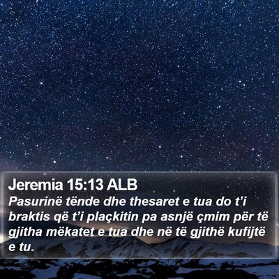 Jeremia 15:13 ALB Bible Verse Image