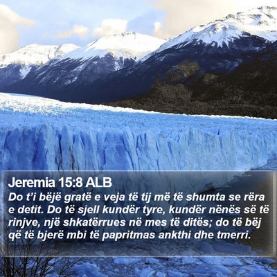 Jeremia 15:8 ALB Bible Verse Image