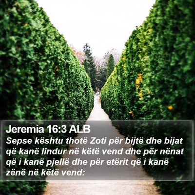Jeremia 16:3 ALB Bible Verse Image