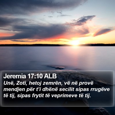 Jeremia 17:10 ALB Bible Verse Image