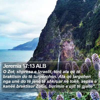 Jeremia 17:13 ALB Bible Verse Image