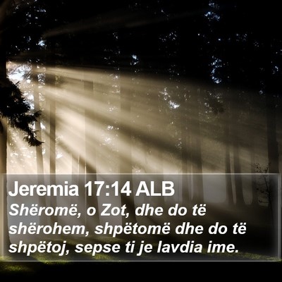 Jeremia 17:14 ALB Bible Verse Image