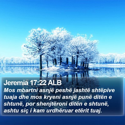 Jeremia 17:22 ALB Bible Verse Image