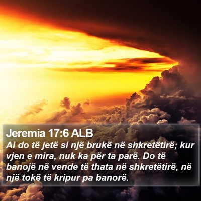 Jeremia 17:6 ALB Bible Verse Image