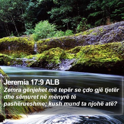 Jeremia 17:9 ALB Bible Verse Image