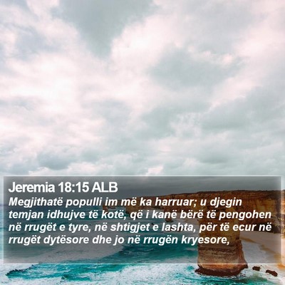 Jeremia 18:15 ALB Bible Verse Image