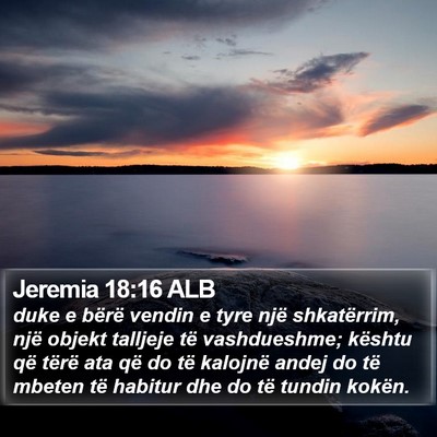 Jeremia 18:16 ALB Bible Verse Image