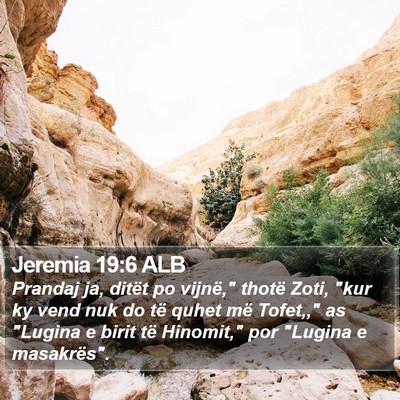 Jeremia 19:6 ALB Bible Verse Image