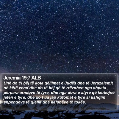 Jeremia 19:7 ALB Bible Verse Image
