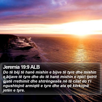Jeremia 19:9 ALB Bible Verse Image