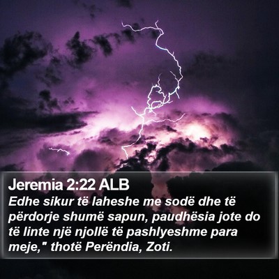 Jeremia 2:22 ALB Bible Verse Image
