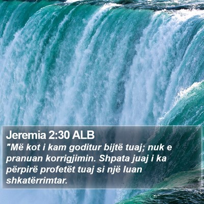 Jeremia 2:30 ALB Bible Verse Image