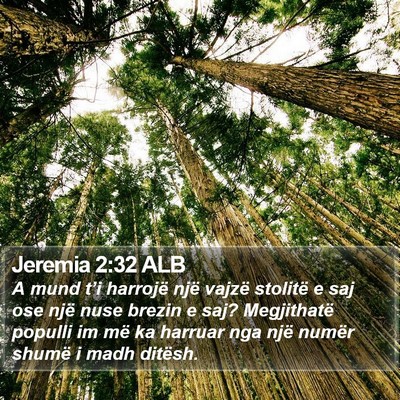 Jeremia 2:32 ALB Bible Verse Image