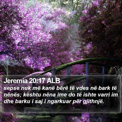 Jeremia 20:17 ALB Bible Verse Image