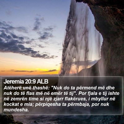 Jeremia 20:9 ALB Bible Verse Image