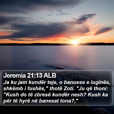 Jeremia 21:13 ALB Bible Verse Image