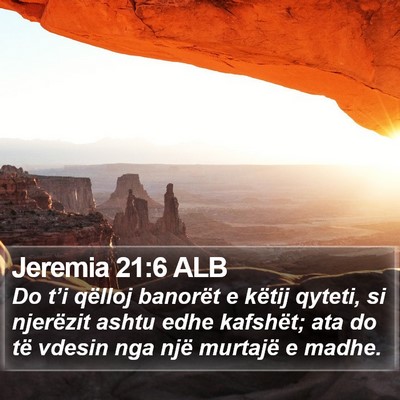 Jeremia 21:6 ALB Bible Verse Image