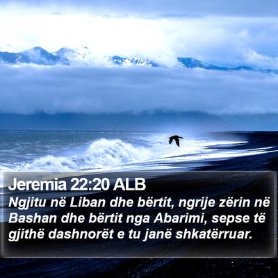 Jeremia 22:20 ALB Bible Verse Image