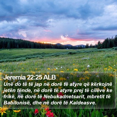 Jeremia 22:25 ALB Bible Verse Image