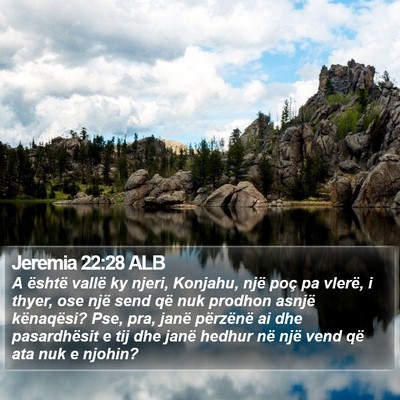 Jeremia 22:28 ALB Bible Verse Image
