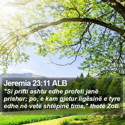 Jeremia 23:11 ALB Bible Verse Image