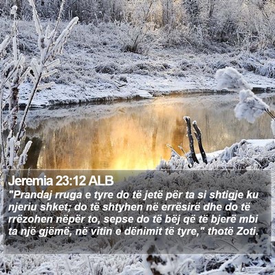Jeremia 23:12 ALB Bible Verse Image