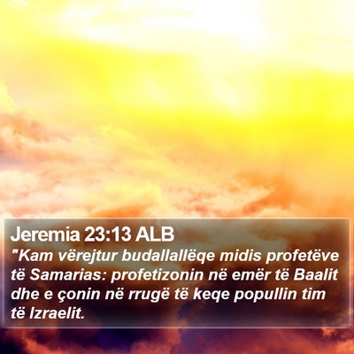Jeremia 23:13 ALB Bible Verse Image