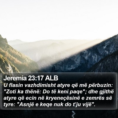 Jeremia 23:17 ALB Bible Verse Image