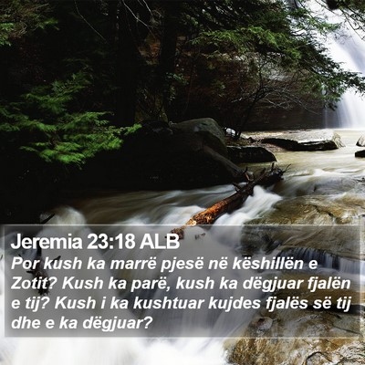 Jeremia 23:18 ALB Bible Verse Image