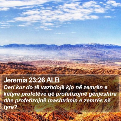 Jeremia 23:26 ALB Bible Verse Image