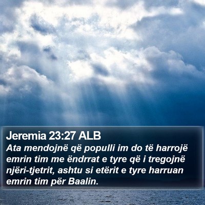 Jeremia 23:27 ALB Bible Verse Image