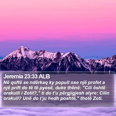 Jeremia 23:33 ALB Bible Verse Image