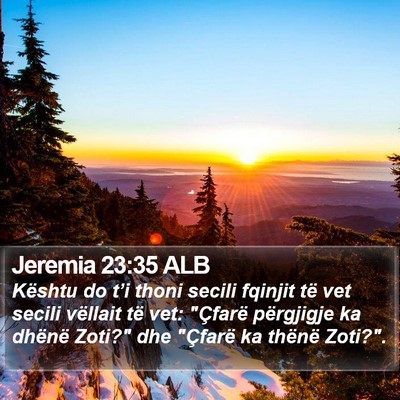Jeremia 23:35 ALB Bible Verse Image