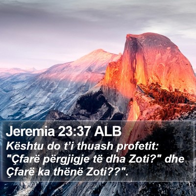 Jeremia 23:37 ALB Bible Verse Image
