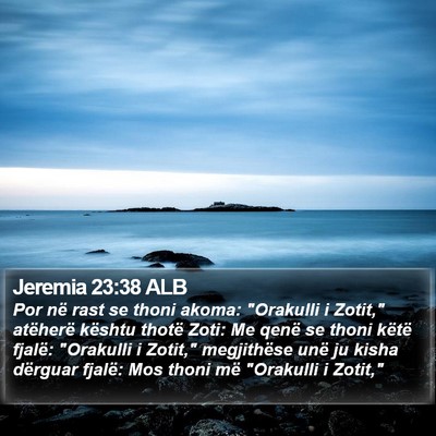 Jeremia 23:38 ALB Bible Verse Image