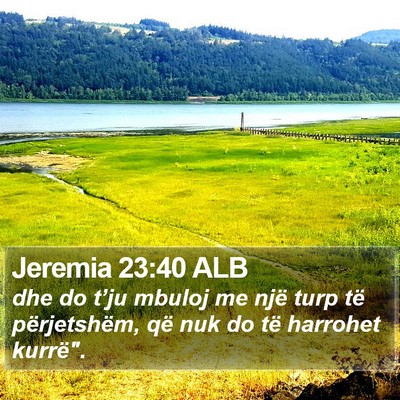 Jeremia 23:40 ALB Bible Verse Image