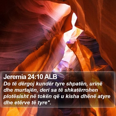 Jeremia 24:10 ALB Bible Verse Image