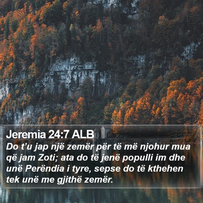 Jeremia 24:7 ALB Bible Verse Image