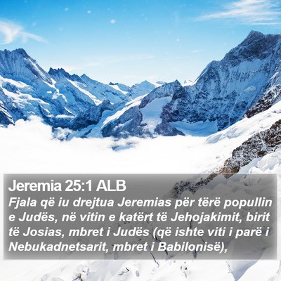 Jeremia 25:1 ALB Bible Verse Image