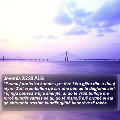 Jeremia 25:30 ALB Bible Verse Image