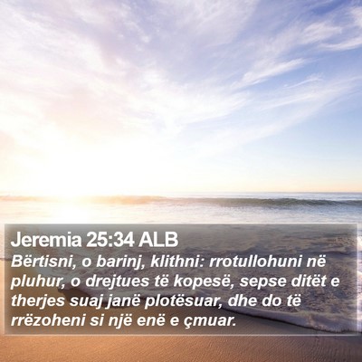 Jeremia 25:34 ALB Bible Verse Image