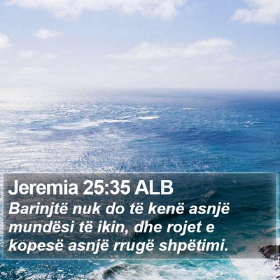 Jeremia 25:35 ALB Bible Verse Image