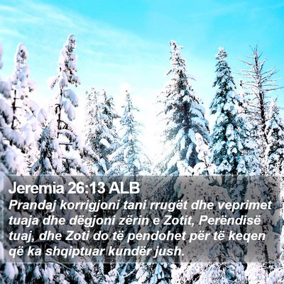 Jeremia 26:13 ALB Bible Verse Image