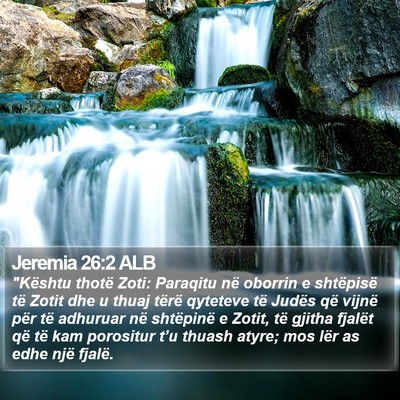 Jeremia 26:2 ALB Bible Verse Image