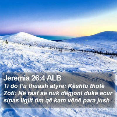 Jeremia 26:4 ALB Bible Verse Image