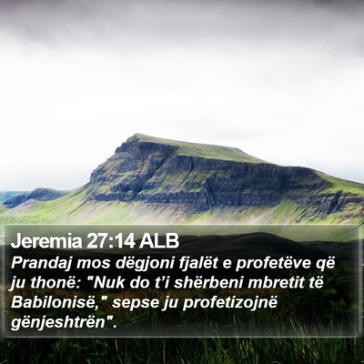 Jeremia 27:14 ALB Bible Verse Image