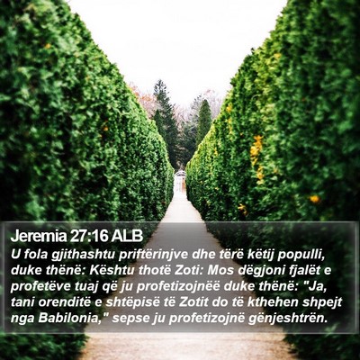 Jeremia 27:16 ALB Bible Verse Image